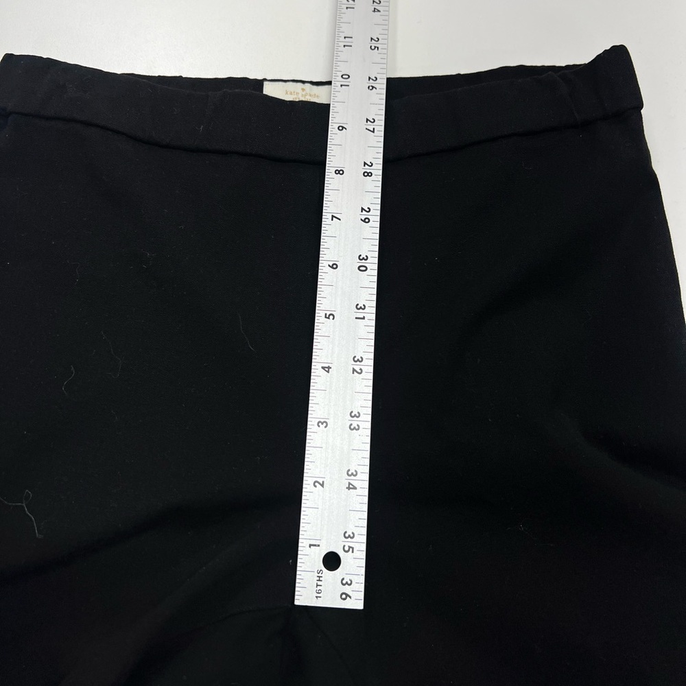 Kate Spade Bi-stretch Cropped Pants In Black Size 2 - Picture 12 of 16